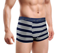 B104 Pack de 12 boxers hommes Huston en coton avec rayures fantaisies