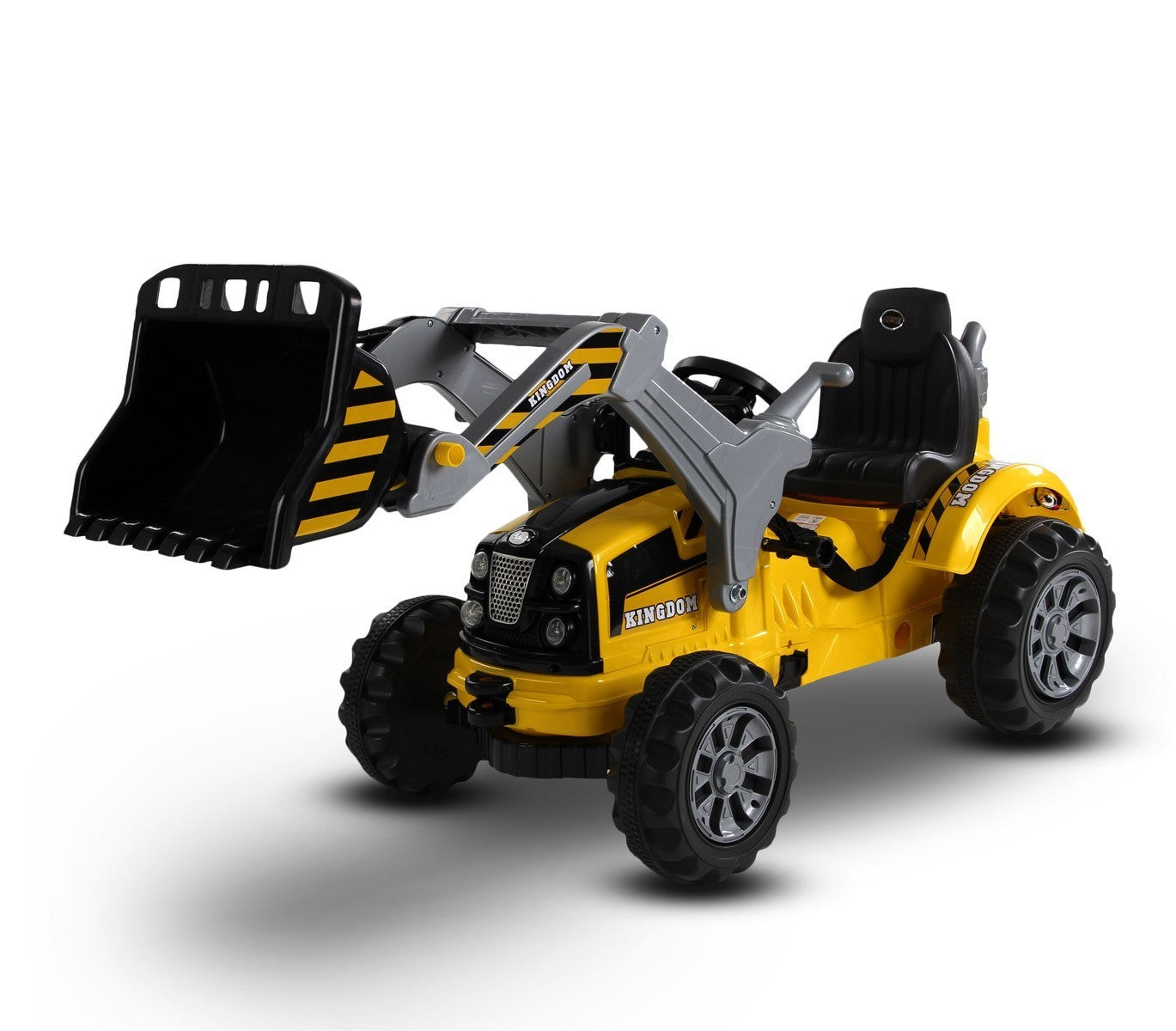 Tractopelle électrique LT843 pour enfant monoplace 12V pelleteuse avec sons
