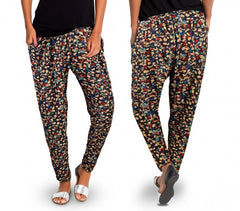 TG08-11 Pack de 3 pantalons sarouel pour femmes ass. FLOREAL fantaisie florale