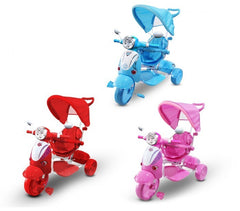 Tricycle poussette à pédales LT854 pour enfants SPECIAL avec capot