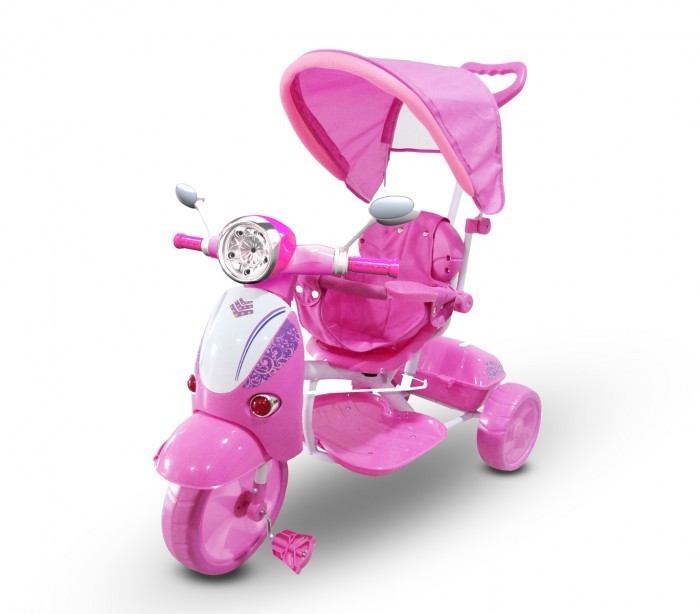 Tricycle poussette à pédales LT854 pour enfants SPECIAL avec capot