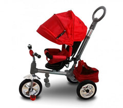 Tricycle poussette à pédales LT857 enfants avec siège pivotant face aux parents