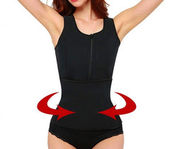 Débardeur sauna fitness avec zip effet minceur tailles du S au XXL