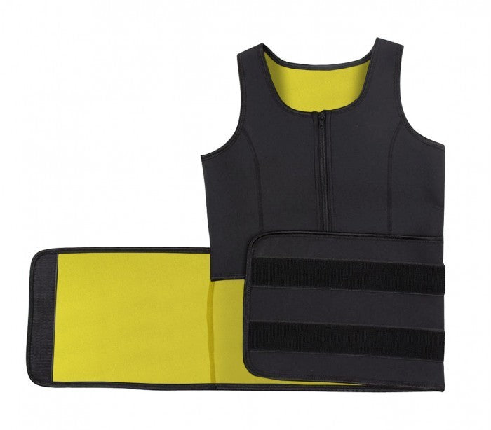 Débardeur sauna fitness avec zip effet minceur tailles du S au XXL
