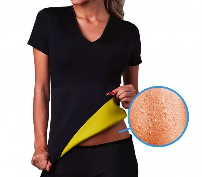 Débardeur fitness sauna abdomen et bras en néoprène pour femmes du S au XXL