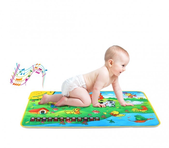 121775 Tapis musical jeu interactif BABY FARM avec mélodies et sons 75 x 50 cm