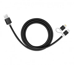 893267 Câble 2 en 1 Micro USB adaptateur de charge Lightning et données 39 cm