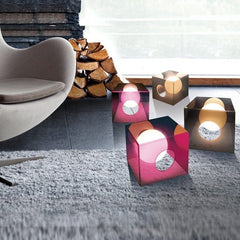 Table - Lampe design - Carré acrylique lucide
