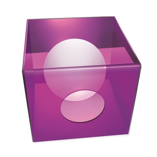 Table - Lampe design - Carré acrylique lucide
