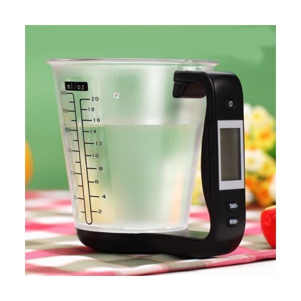 Pichet avec balance numérique pèse ingrédients LCD