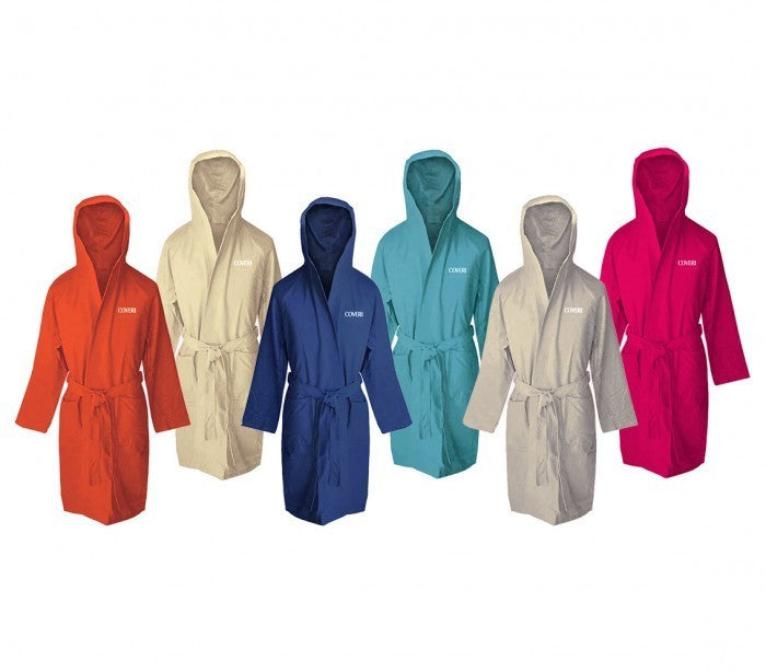 Peignoir en microfibres brodé COVERI World séchage rapide unisexe voyage 