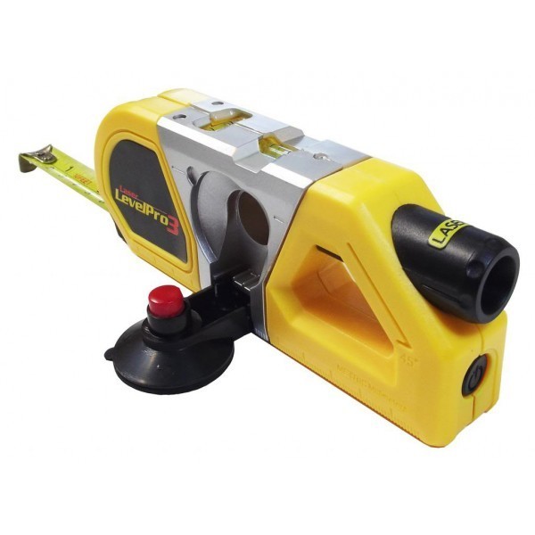 Niveau macon Laser Professional 3 en 1 avec ventouse amovible et metre á ruban 