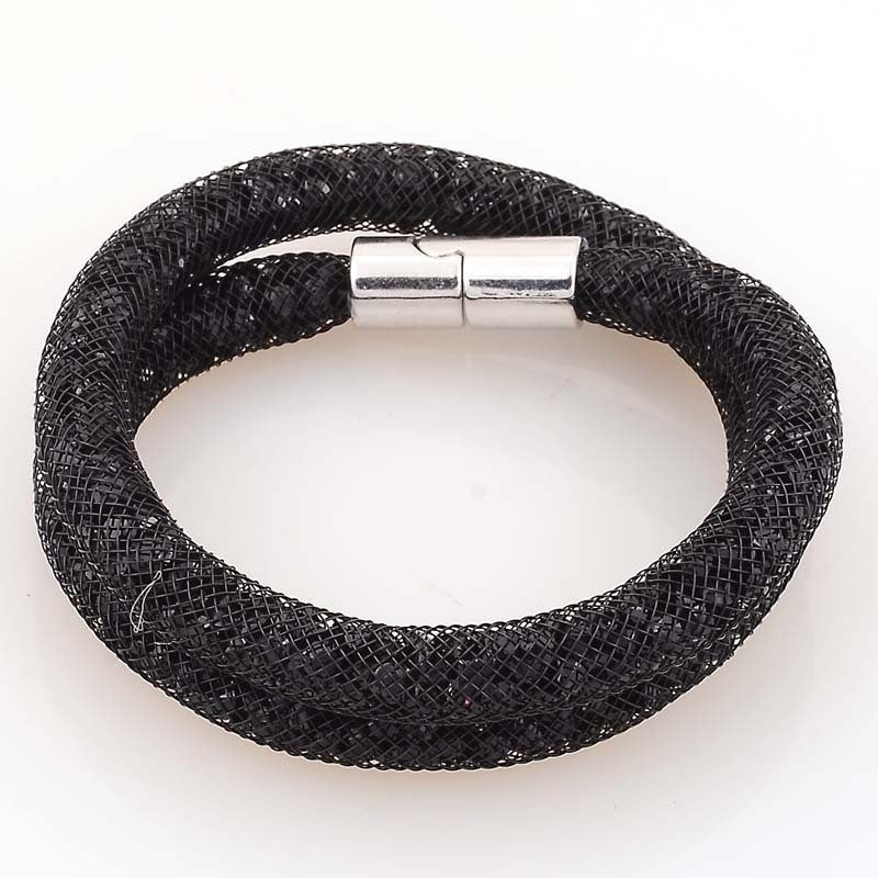 Collier ou bracelet Crystal falls effet 3D brillant avec fermeture magnétique