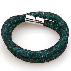 Collier ou bracelet Crystal falls effet 3D brillant avec fermeture magnétique