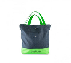 382516 Sac de plage ONSHORE en jean double poignée avec détails fluo