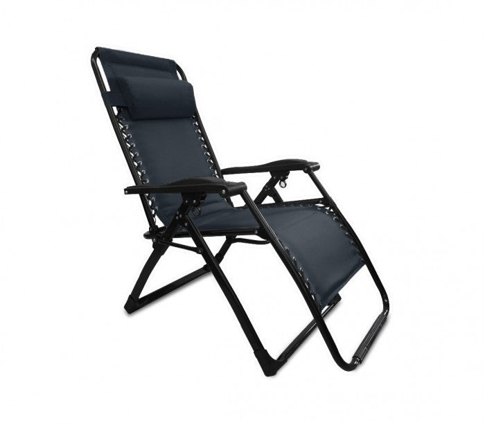 3852022 Set de 4 chaises pliantes et inclinables COVERI COLLECTION couleur noir