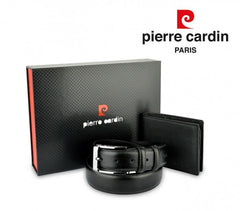 8806 LUKAS03 Coffret ceinture et portefeuille homme en vrai cuir PIERRE CARDIN
