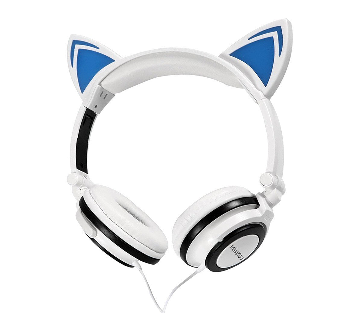 4395 Casque audio oreilles de chat avec LED clignotant ou fixe câble 1,5 mt