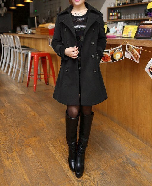 Trench-coat longue coupe classique pour femme PURE à double boutonnage