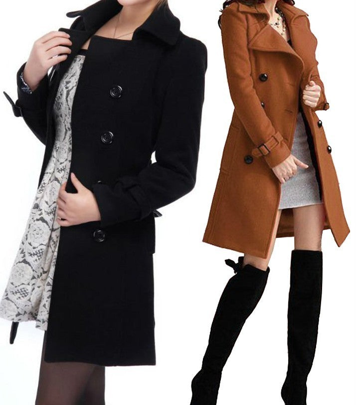 Trench-coat longue coupe classique pour femme PURE à double boutonnage