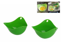 Set de 2 pocheuses à œufs en silicone 8 cm pour cuisson saine sans huile