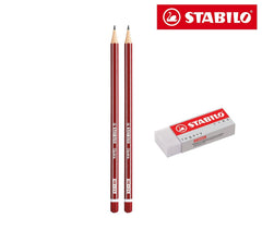 IT15/2851186 Set de papeterie Stabilo 3 pcs 2 crayons graphite Opéra HB 1 gomme