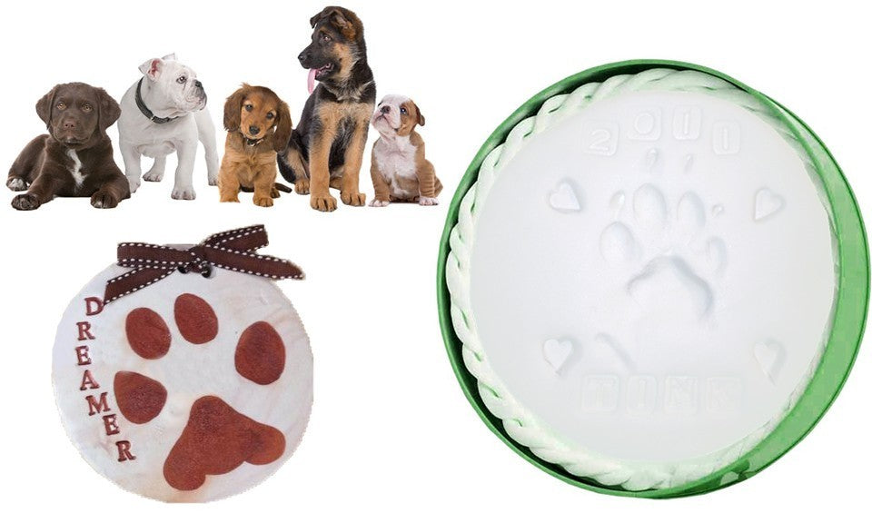 Kit de plâtre pour garder comme souvenir l’empreinte de la patte du chien/chat