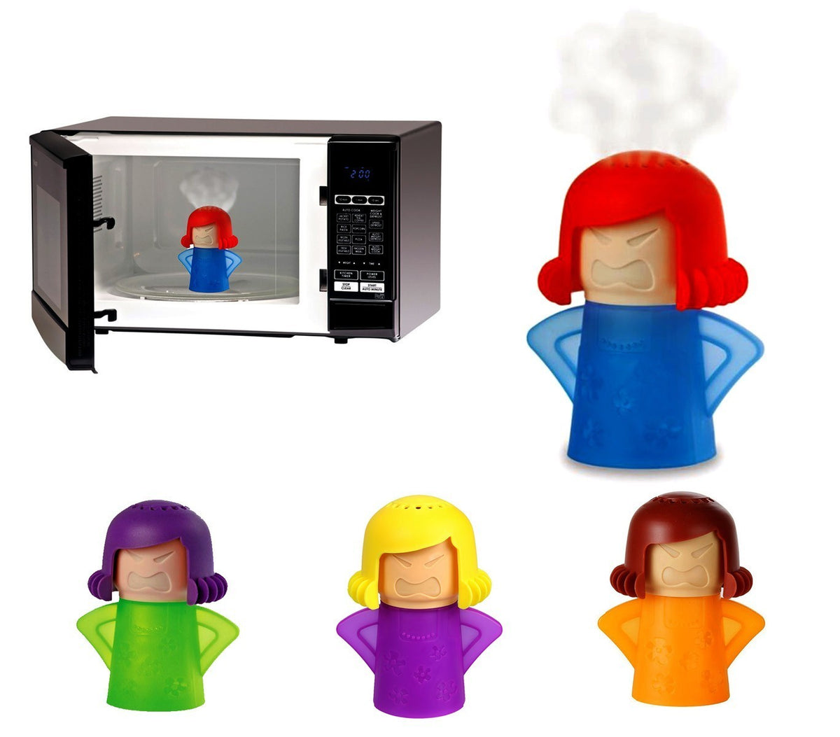179108 Nettoyeur à vapeur pour micro-ondes CLEAN MAMA divers couleurs