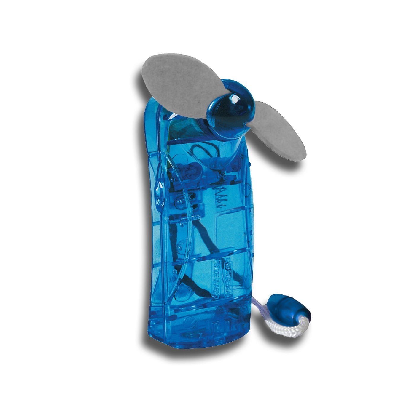 Mini ventilateur portable 2 pales pratique et de poche couleur bleu