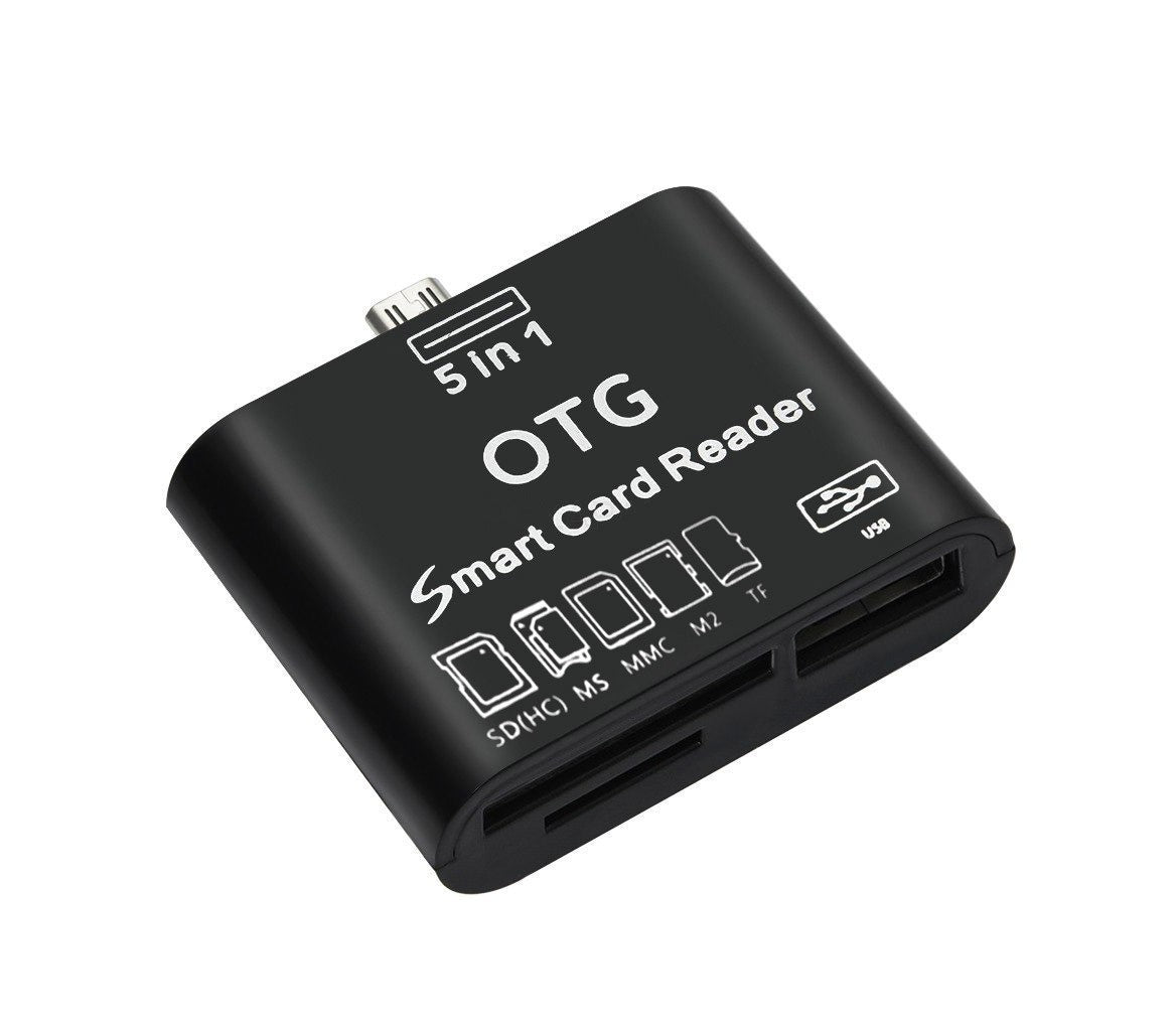 Kit connecteur 5 en 1 lecteur cartes mémoire USB micro USB LIGHTNING Smartphone