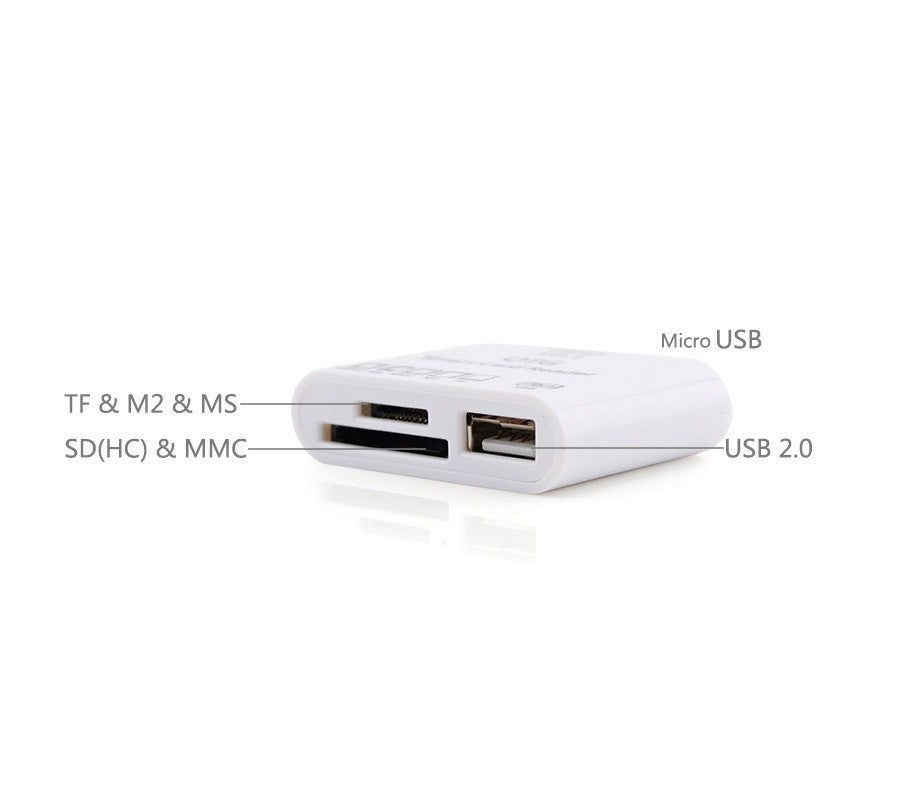 Kit connecteur 5 en 1 lecteur cartes mémoire USB micro USB LIGHTNING Smartphone