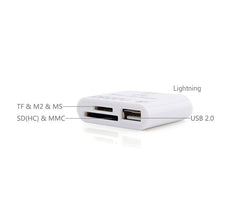 Kit connecteur 5 en 1 lecteur de cartes mémoire et USB LIGHTNING pour Smartphone