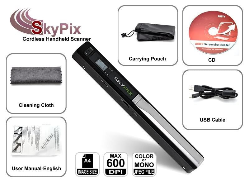 Scanner de poche - Wireless - a4 900 dpi SkyPix