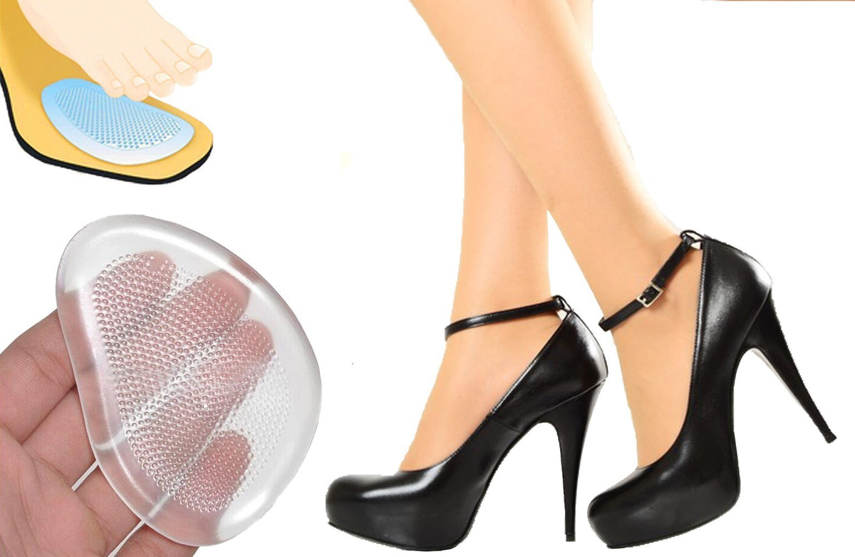 Demi-semelles gel transparent pour chaussures à talons hauts 