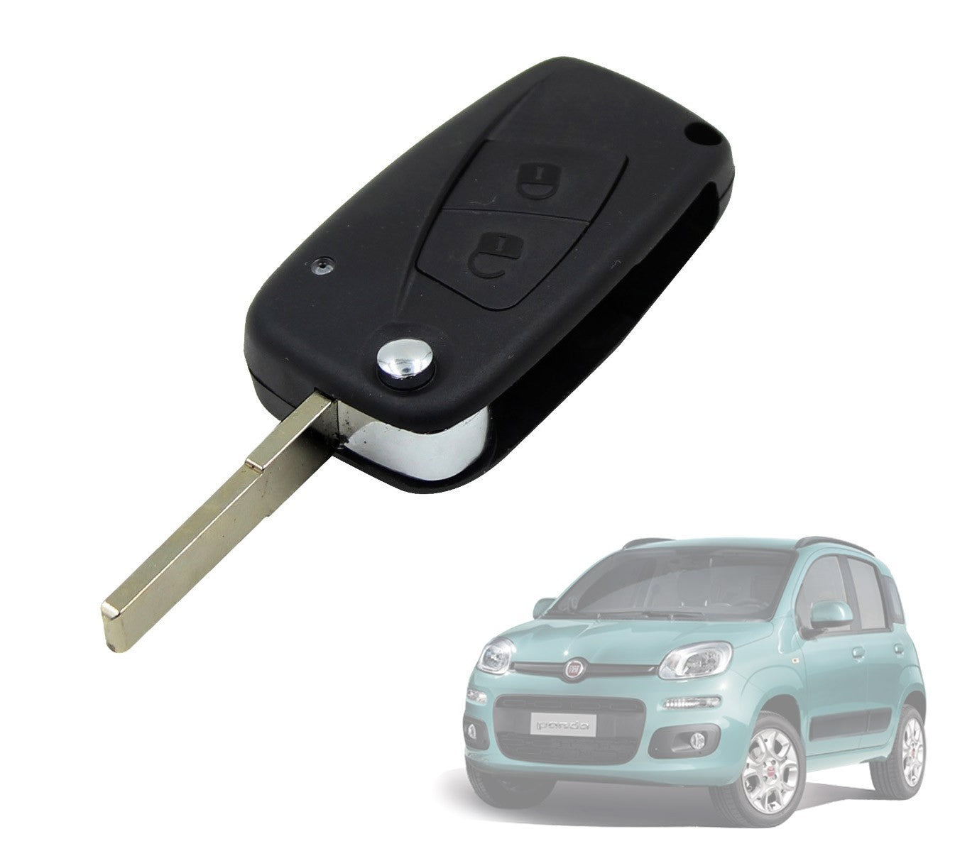 Coque de clé de verrouillage télécommande 2 boutons à distance pour voiture Fiat