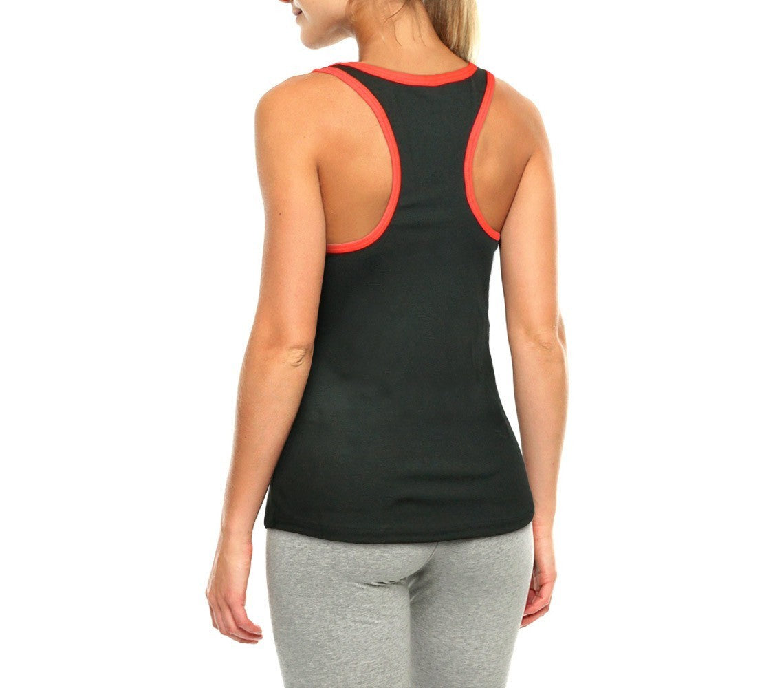 KZ-310 Débardeur sport femme décolleté olympic et détails fluo