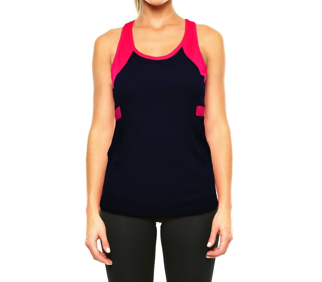 KZ-310 Débardeur sport femme décolleté olympic et détails fluo