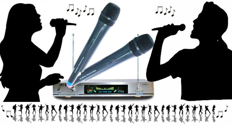 Couple de microphones sans fil professionnels rlaky ak-8600 - Karaoké