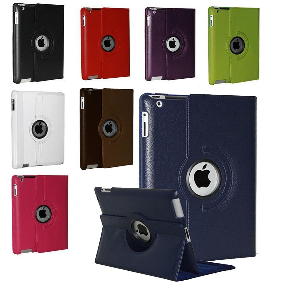 Housse compatible pour iPad Air en cuir synthétique  rotation de 360 degrés