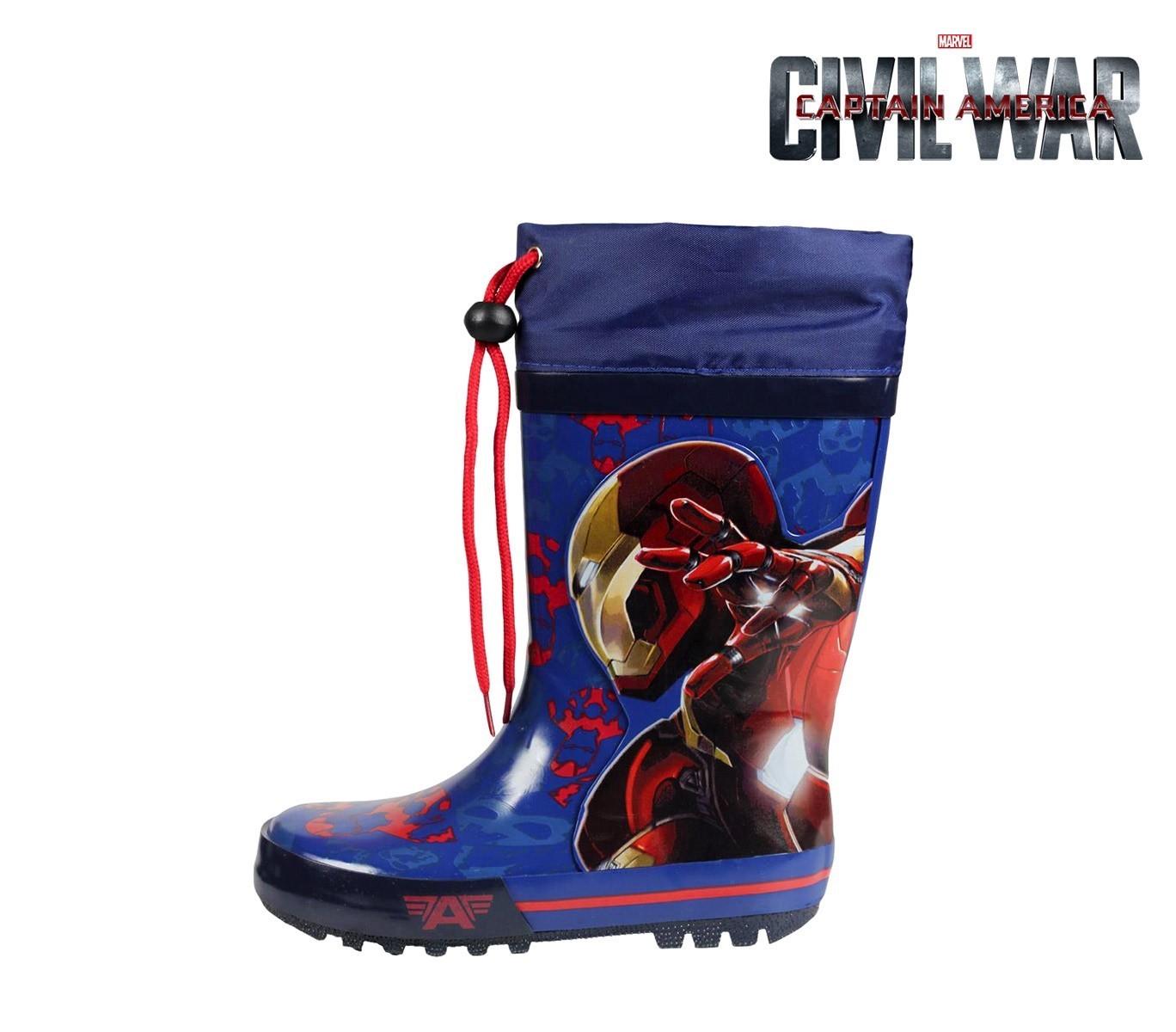 2300002078 Bottes de pluie galoches pour enfant Captain America tailles 28 à 33