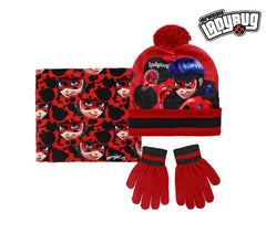 2200002541 Set d'hiver 3 pièces pour enfant LADY BUG écharpe bonnet et gants