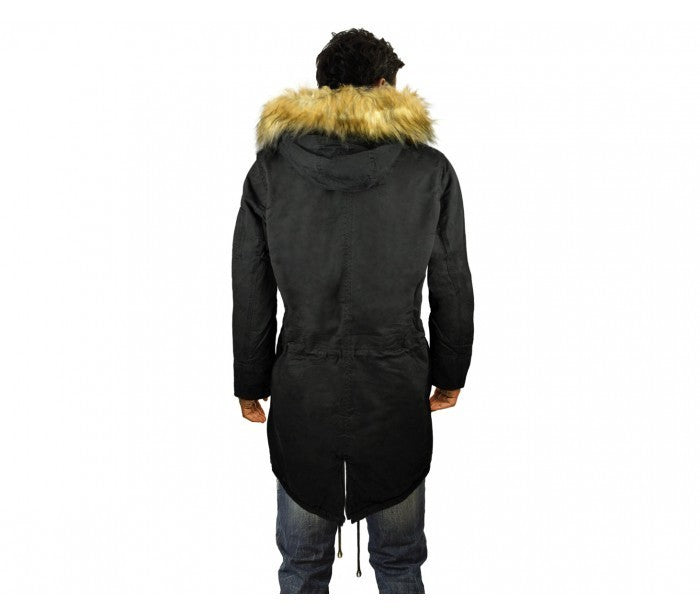 D-201 Parka à capuche Z-DESIGN pour homme mod. WINTER COOL avec fausse fourrure
