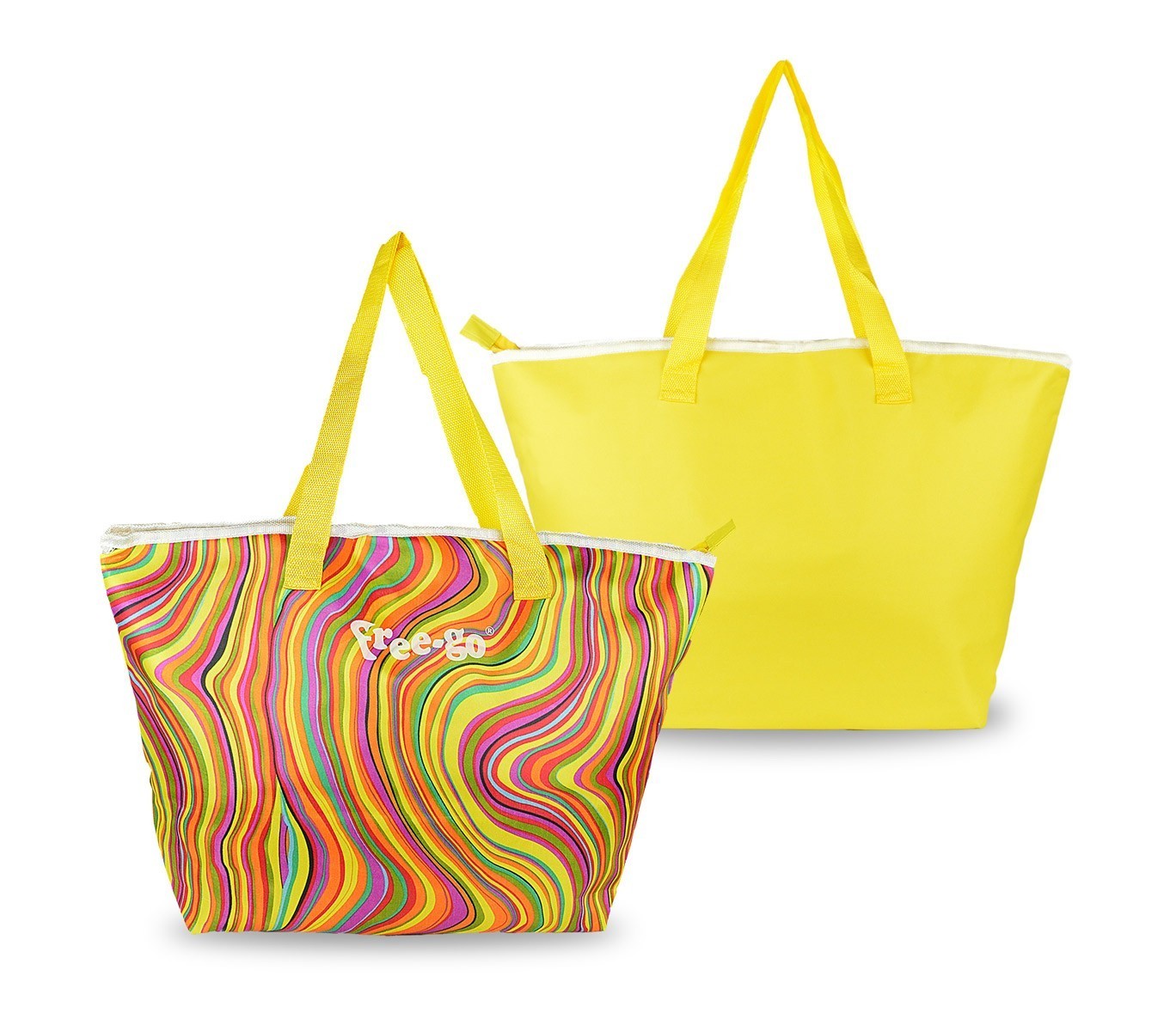 375839 Sac isotherme FREE-GO fantaisie ondes multicolore à double poignée