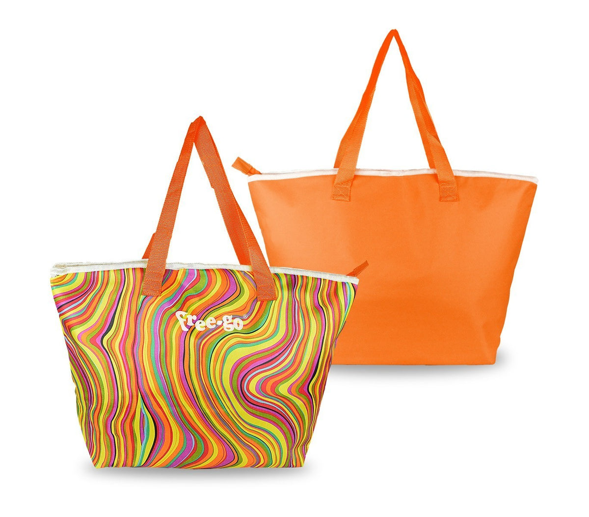 375839 Sac isotherme FREE-GO fantaisie ondes multicolore à double poignée