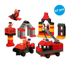 339534 Playset de briques de construction VIGILI DEL FUOCO 67 éléments CIGIOKI