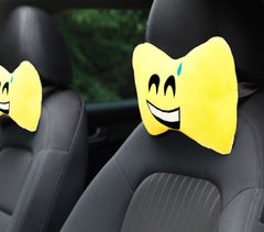 4594 Coussin appuie-tête émoticône pour voiture FREETIME idée cadeau 