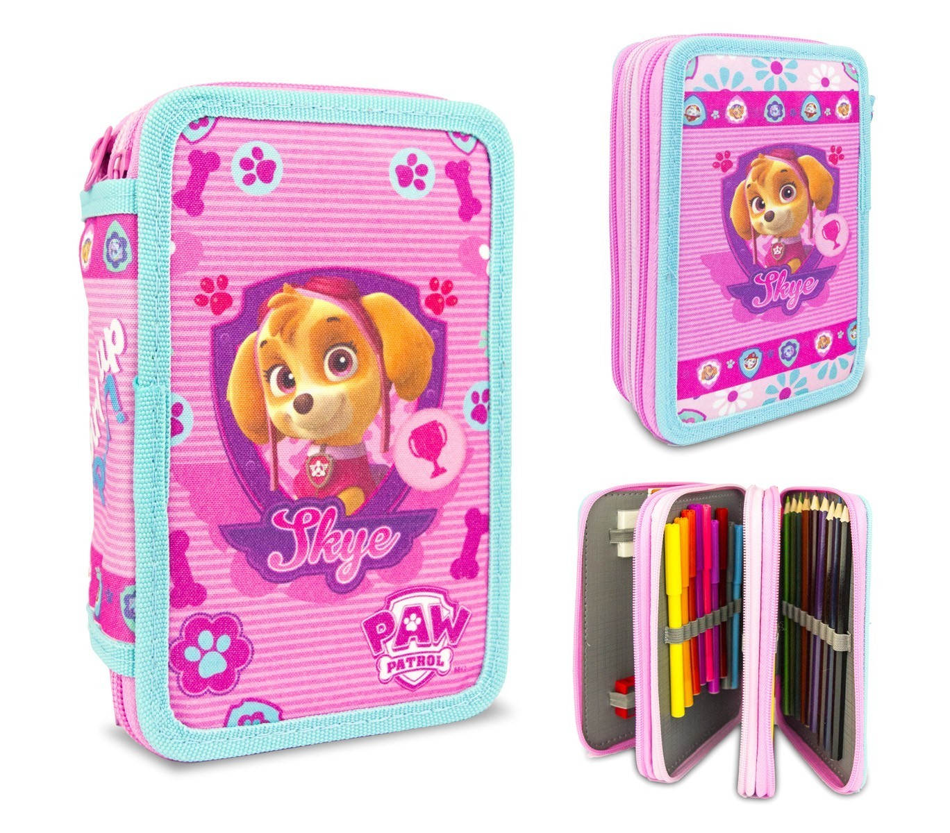 PR16111 Set scolaire Skye de Paw Patrol sac à dos et trousse 3 compartiments