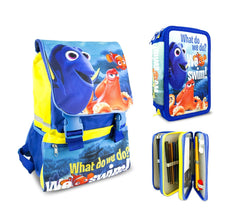 FD16111 Set scolaire Le Monde de Dory sac à dos et trousse 3 compartiments