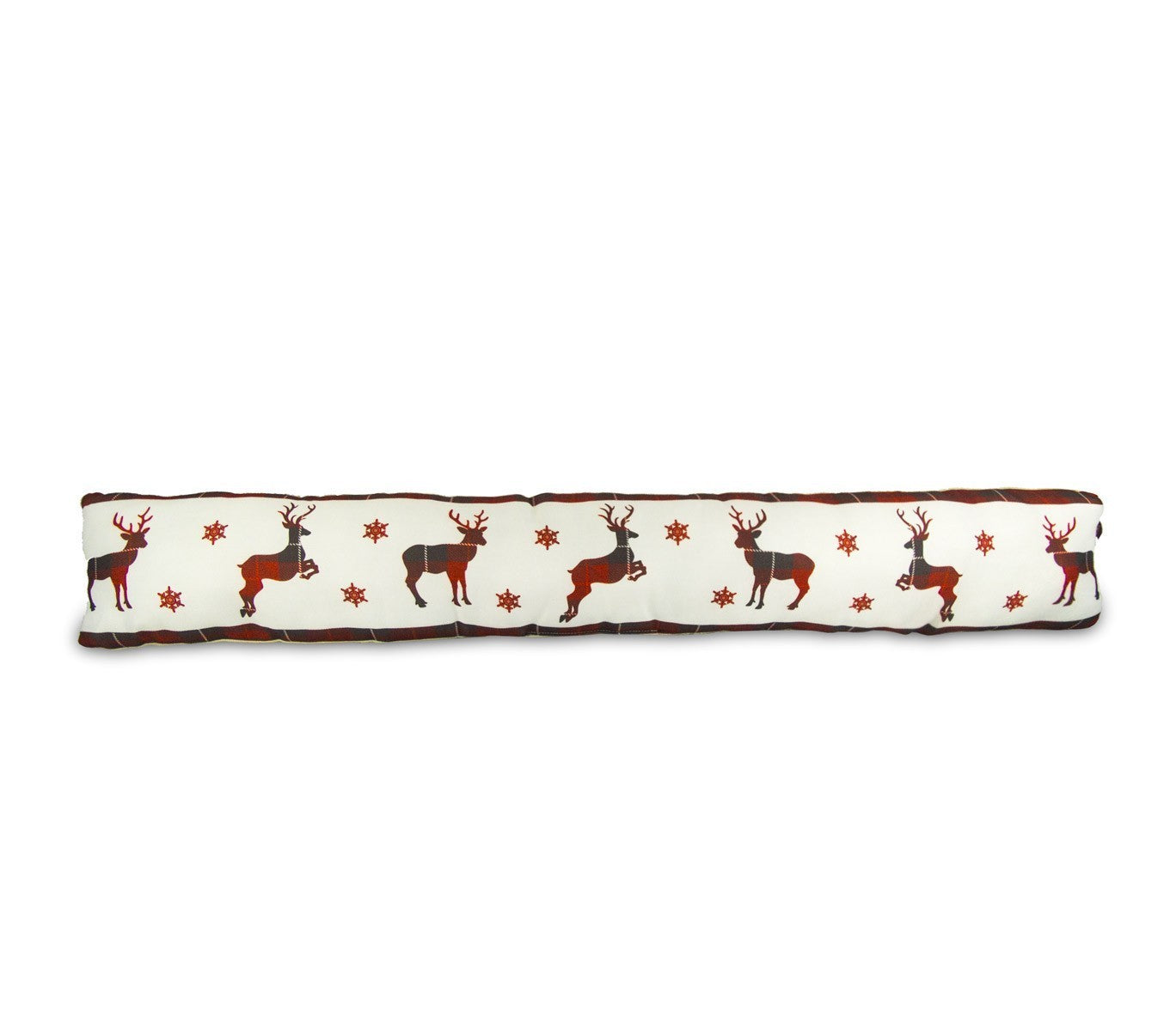 653445 Coussin bas de porte fantaisie noël motif renne 86 x 14 x 5 cm
