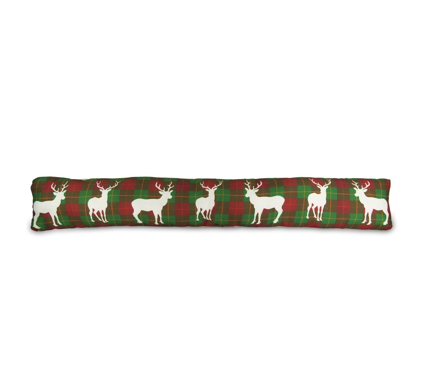 653445 Coussin bas de porte fantaisie noël motif renne 86 x 14 x 5 cm